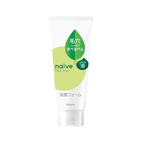 Naive Facial Cleansing Foam – Clear Pores, Tea Scent (120 g) [Alcohol-free]