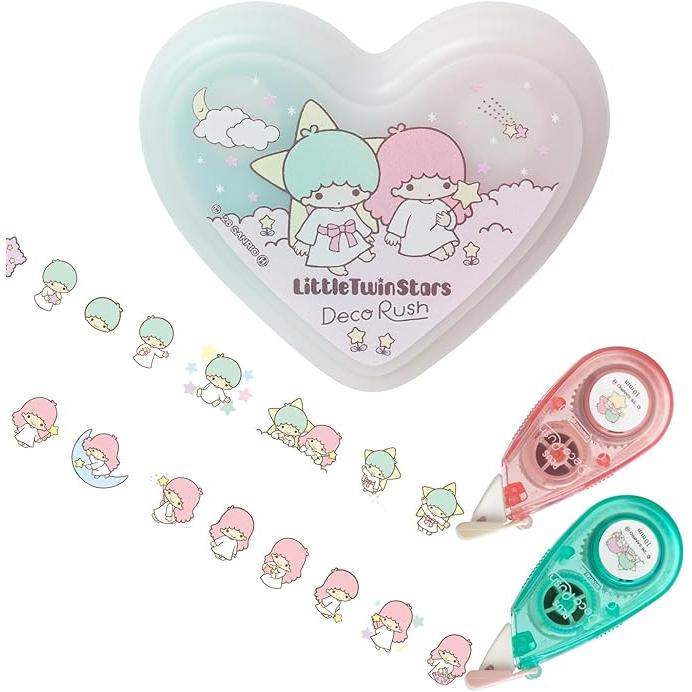 PLUS Decorush Sanrio Characters Heart Case Set – Decoration Tape, 4 Designs