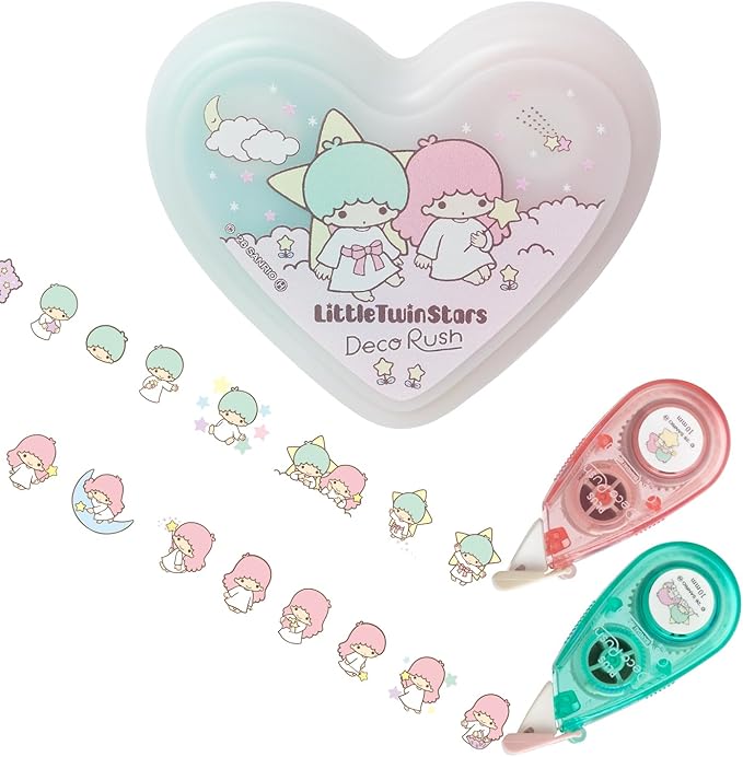 PLUS Decorush Sanrio Characters Heart Case Set – Decoration Tape, 4 Designs