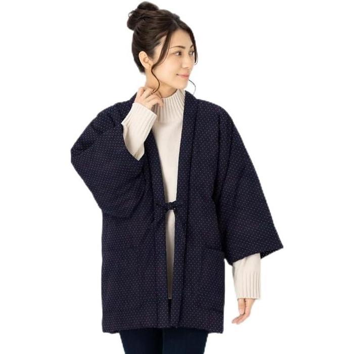 Watanosato Women's Kurume Dobby Hanten 8080 – Cotton-Filled Japanese Winter Jacket, 6 Designs