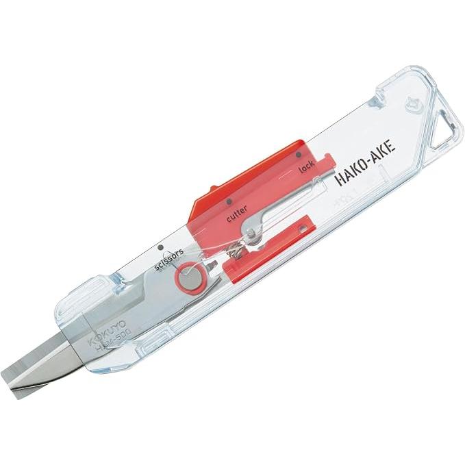 KOKUYO Hacoake 2-Way Portable Scissors – Standard Blade Transparent Mechanism, 4 Colors