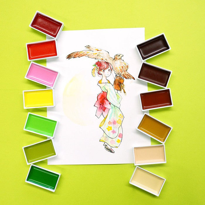 Kuretake Gansai Tabi 12 color set (MC20/12V)