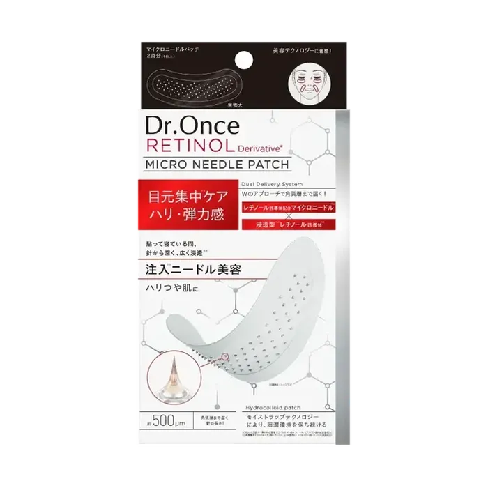Dr.Once Retinol Derivative Microneedle Patch – Retinyl Palmitate & Hyaluronic Acid [Alcohol-Free]