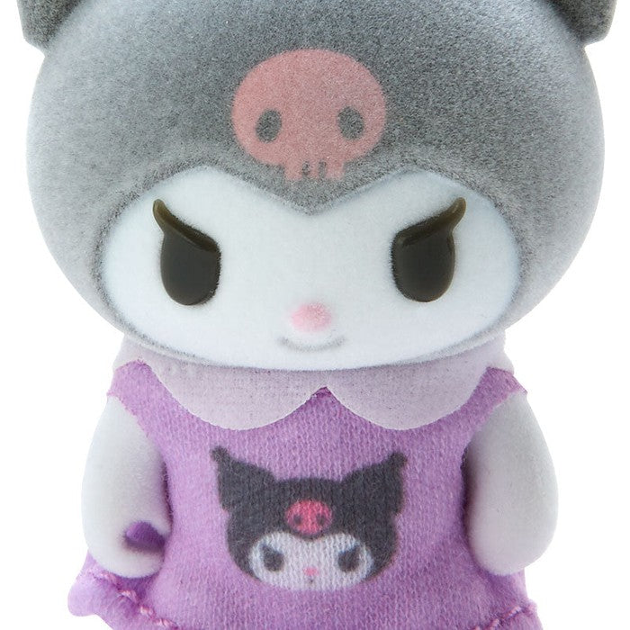 Sanrio Pitatto Friends (Mini) Flocked Doll Kuromi – Miniature, Poseable, & Customizable 6.8cm 604321