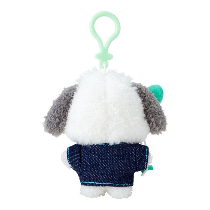Sanrio Mascot Holder (Denim Patch) Pochacco Plush Keychain 182672
