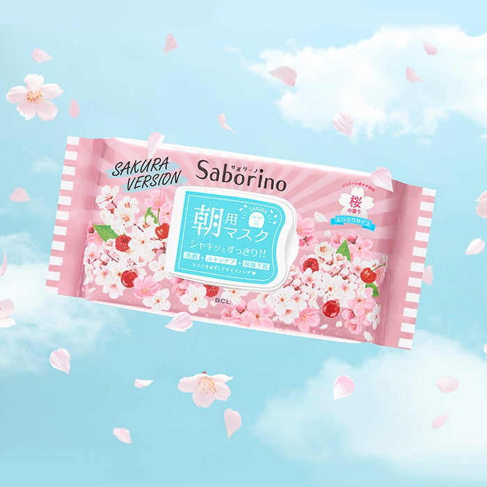 LIMITED SPRING EDITION - Peeling sheet masks for the morning with Sakura SABORINO extract (28 pieces) [With alcohol]