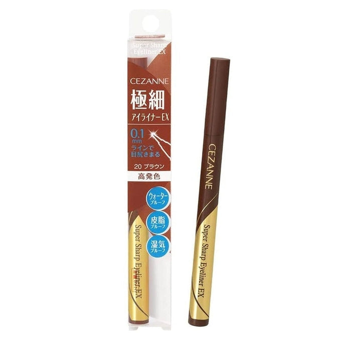 SUPER SHARP EYELINER EX Ultra thin eyeliner (color: Brown 20) 0.48 ml [With alcohol]