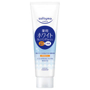 SOFTYMO CLEANSING FOAM WHITE Brightening cream for washing face and removing make-up 2in1 with vitamin C and soy milk 190g [With alcohol]