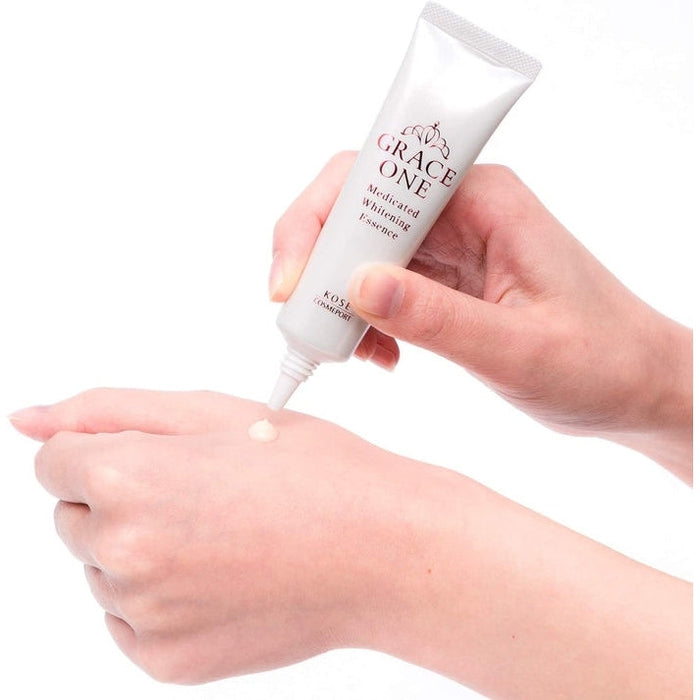 GRACE ONE Medicated Whitening Essence - Essence for eyes, wrinkles and melanin spots with astaxanthin and vitamin C 30g [Alcohol-free]