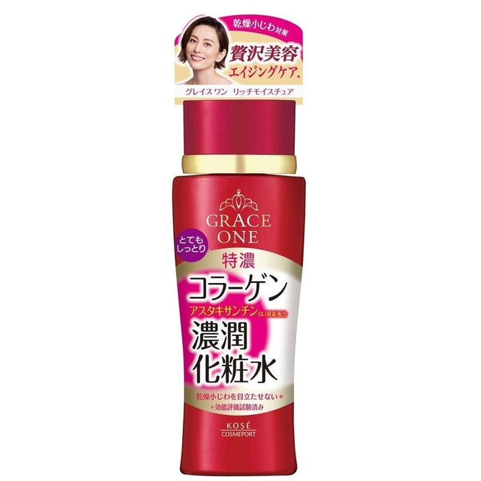 GRACE ONE Rich Moisture Lotion R (Very Moisturizing) - Strongly firming and moisturizing lotion with Collagen 180ml [With alcohol]