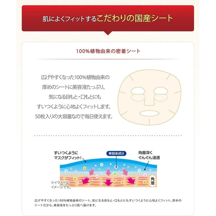 CLEAR TURN - Strongly revitalizing sheet masks with retinol, astaxanthin, elastin and collagen 50 pieces [With alcohol]