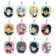 Surprise keychain with characters from Yuri on Ice