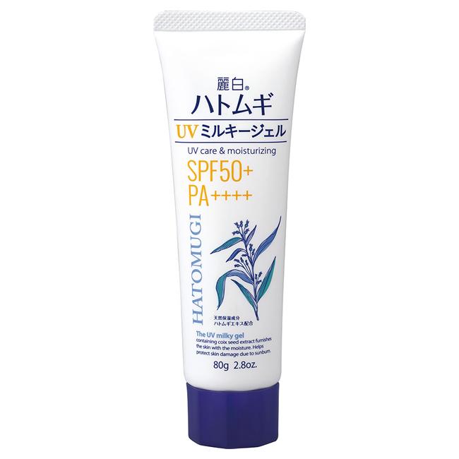 Reihaku HATOMUGI - UV gel cream with Hatomugi extract SPF50+ PA++++ 80g [With alcohol]