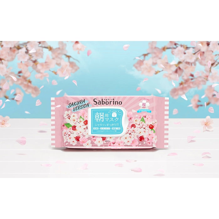 LIMITED SPRING EDITION - Peeling sheet masks for the morning with Sakura SABORINO extract (28 pieces) [With alcohol]